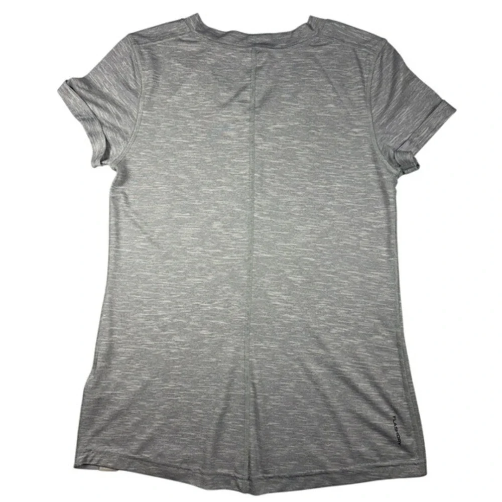 The North Face‎ Womens FlashDry V Neck Short Sleeve Athletic T Shirt Gray S P - Picture 2 of 8
